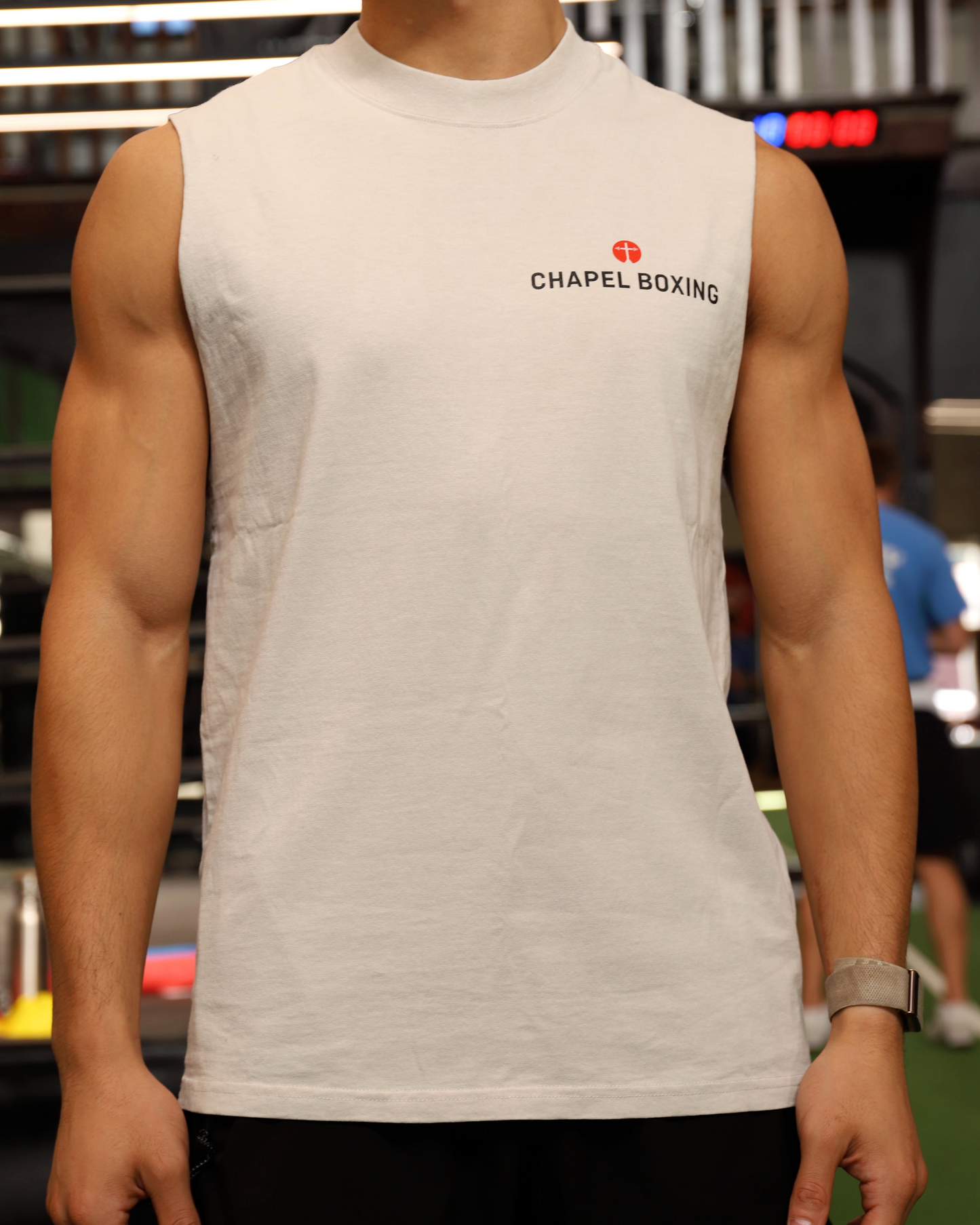 CREAM WHITE  TEE - SLEEVELESS